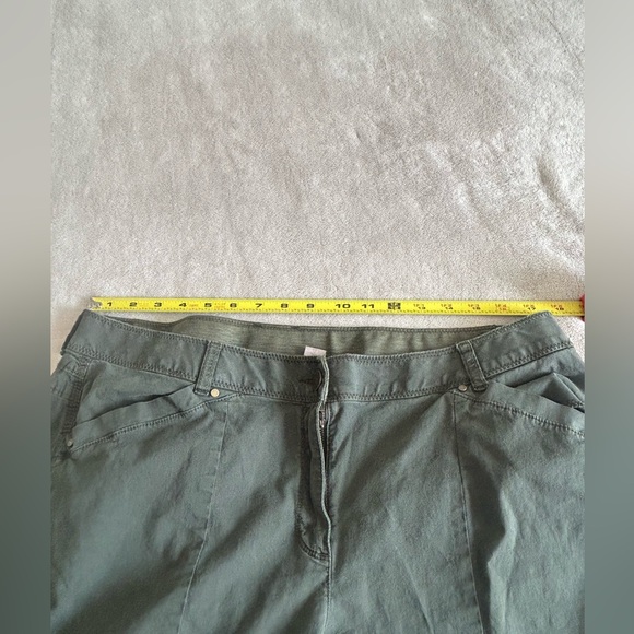 Chicos‎ Womens Pants straight ankle-length Size 2.5 (12/14) Green Pockets Button - Picture 16 of 16